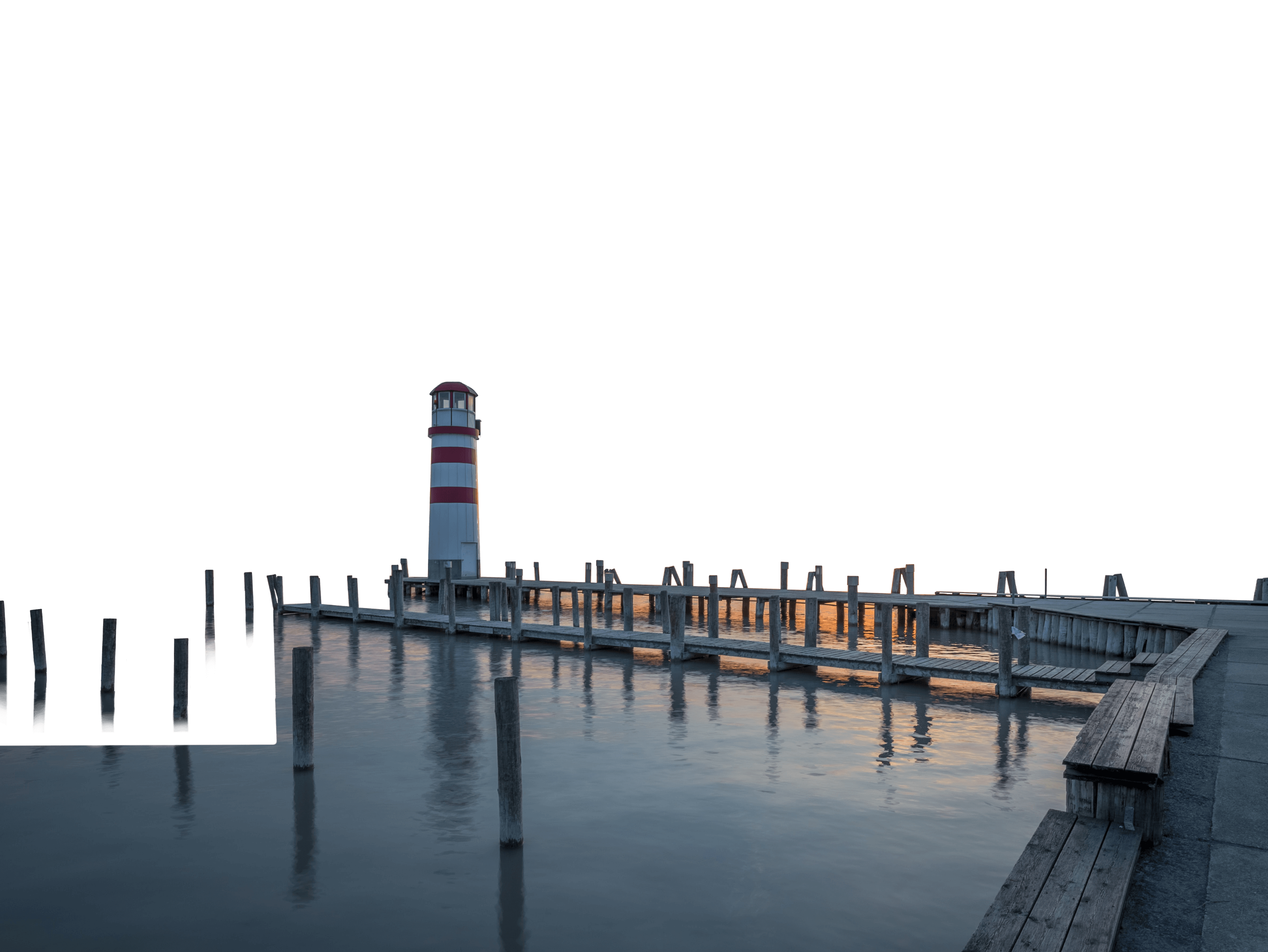 Neusiedlersee mit Leuchtturm